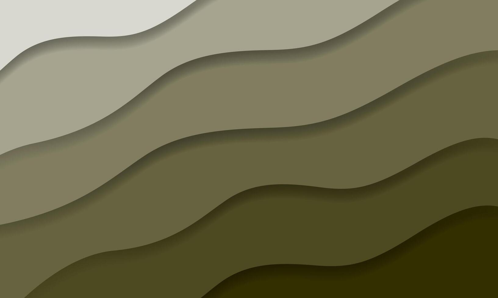 Paper cut art cartoon abstract brown waves. retro soft color. vector
