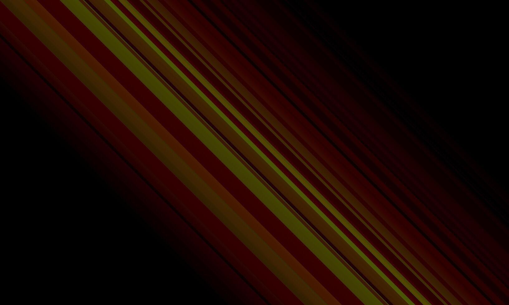 Abstract diagonal light red and yellow stripe lines on black background. vector
