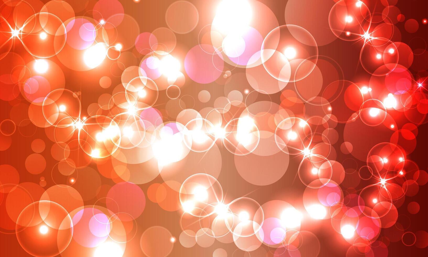 Abstract Light Bokeh Background. colorful bright circle. orange shine. vector