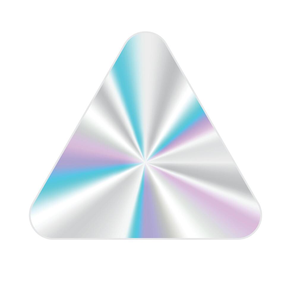 Silver holographic sticker. Holographic sticker quality emblem. Shiny rainbow emblem. Symbol of certification product. illustration vector