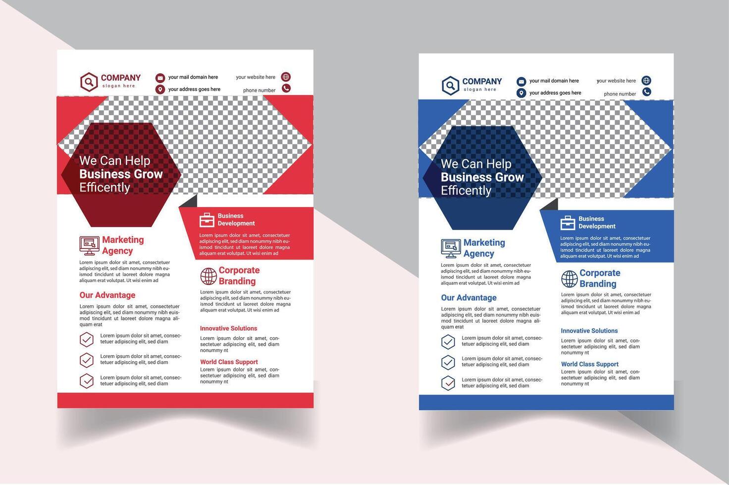 Exclusive corporate flyer design template vector