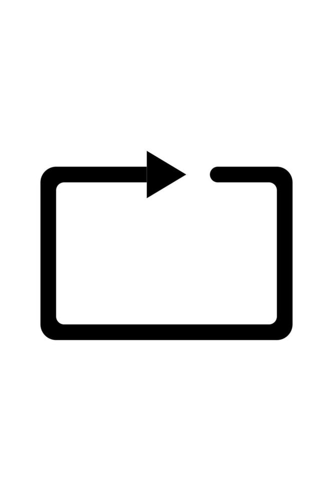 repeat box icon for design. repeat icon simple vector