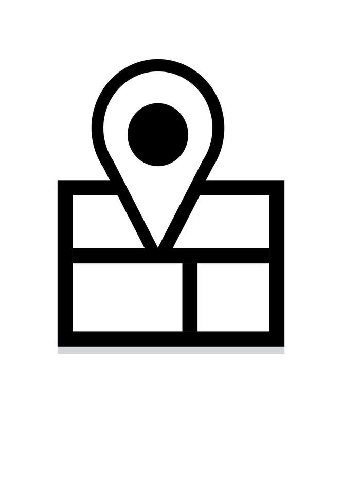 simple map icon for design.location directions vector