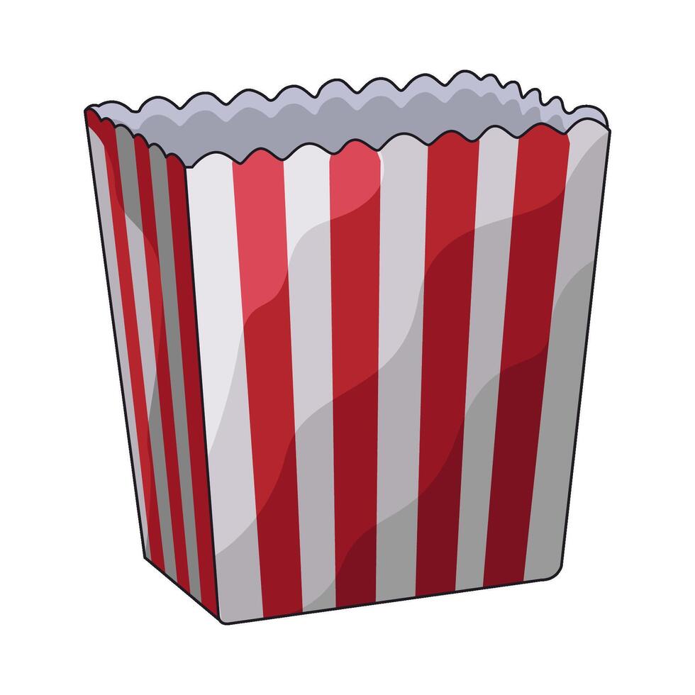 illustration of popcorn bucket vector