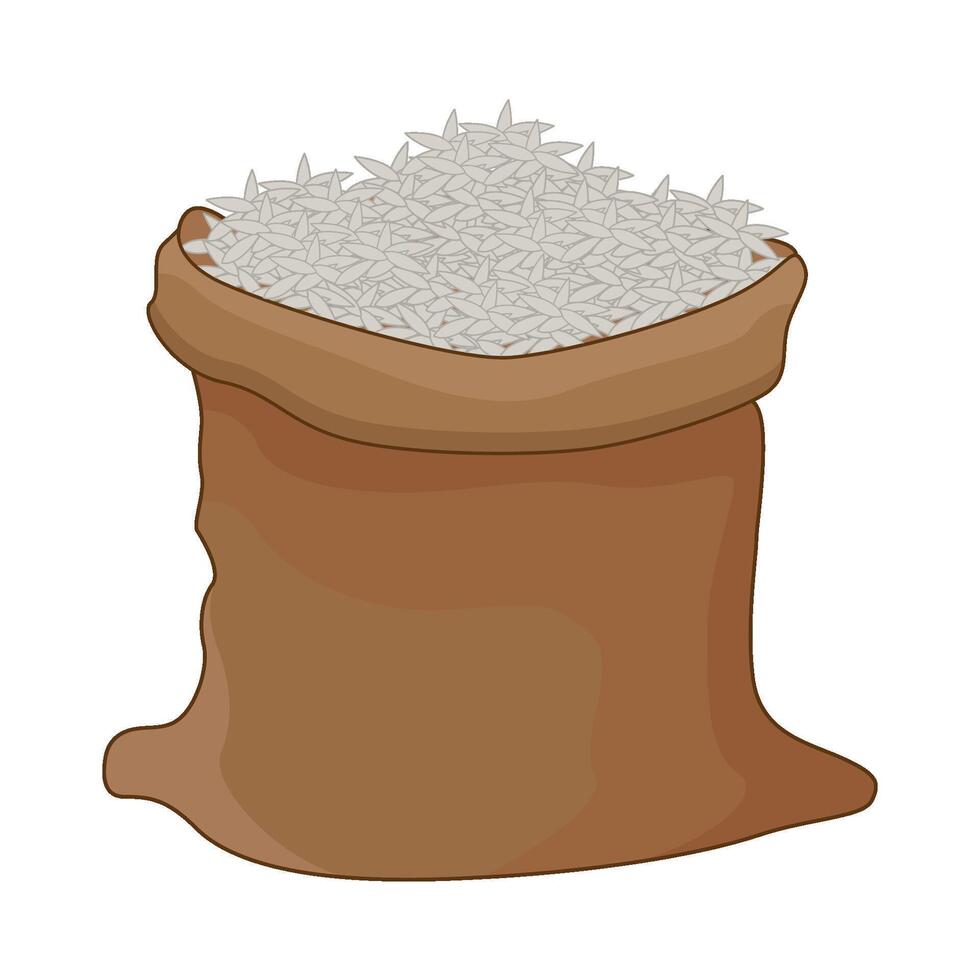 illustration of rice bag vector