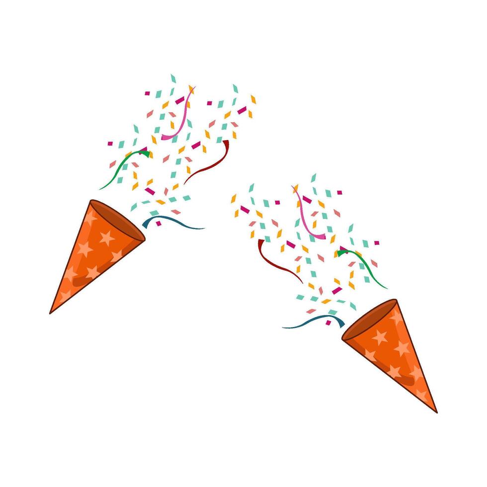 illustration of party popper vector