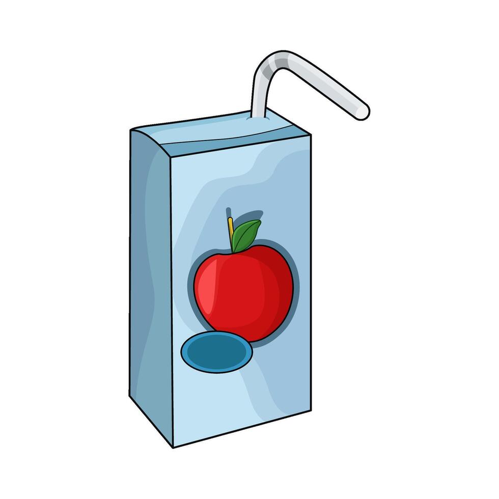 illustration of apple juice box vector
