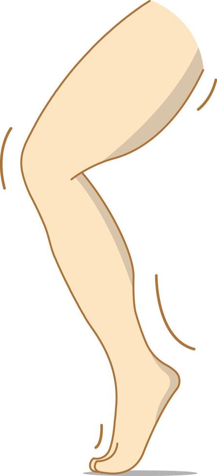 illustration of a person with leg vector