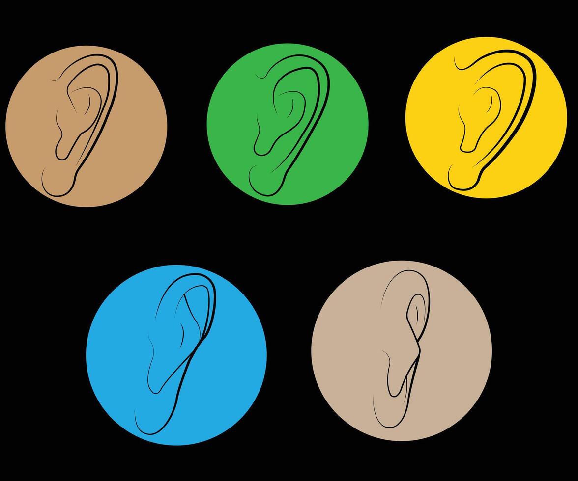 illustration of a set of ears vector