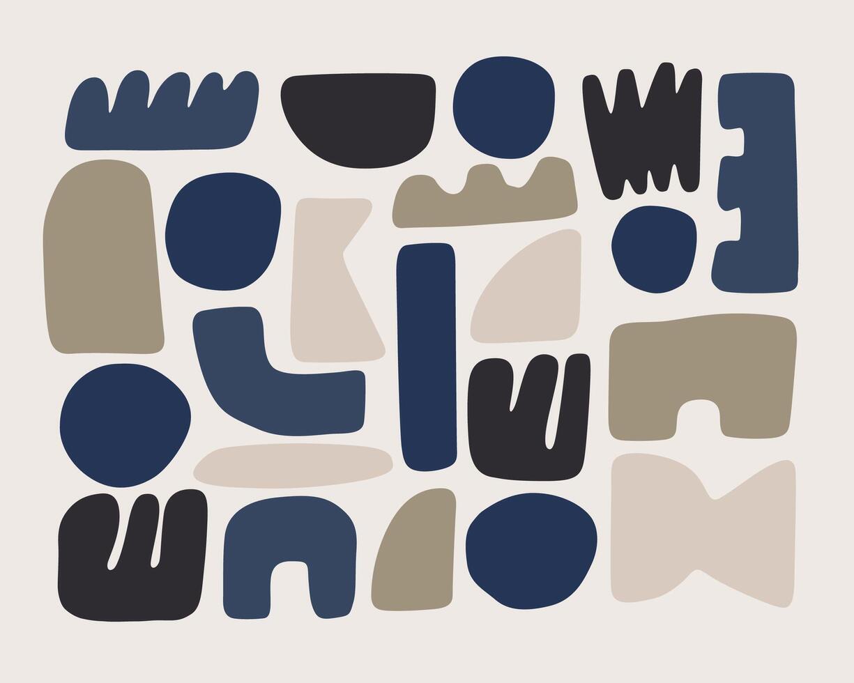 Abstract shape element set icon vector