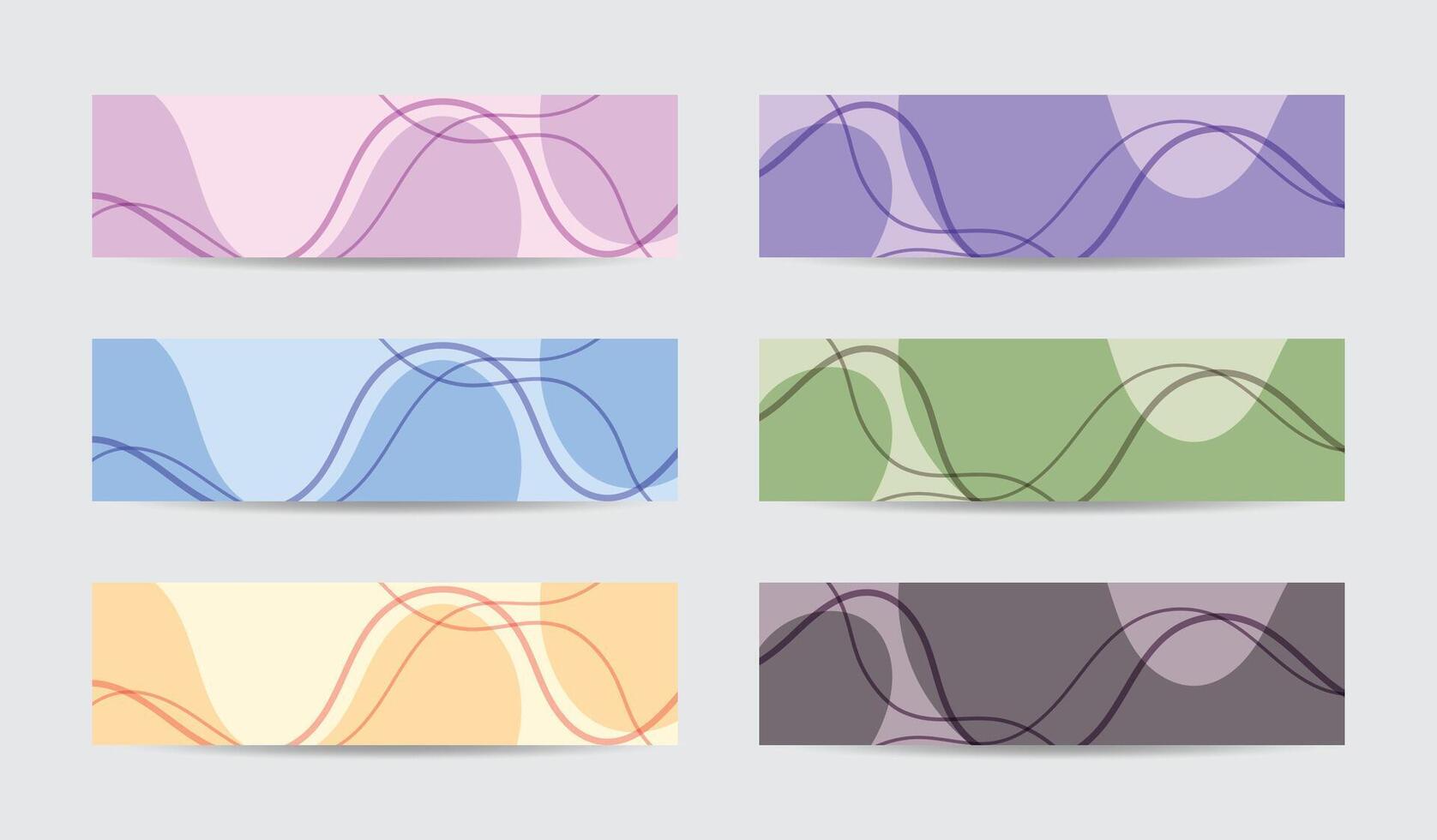 Abstract soft colors concept design elements headers vector