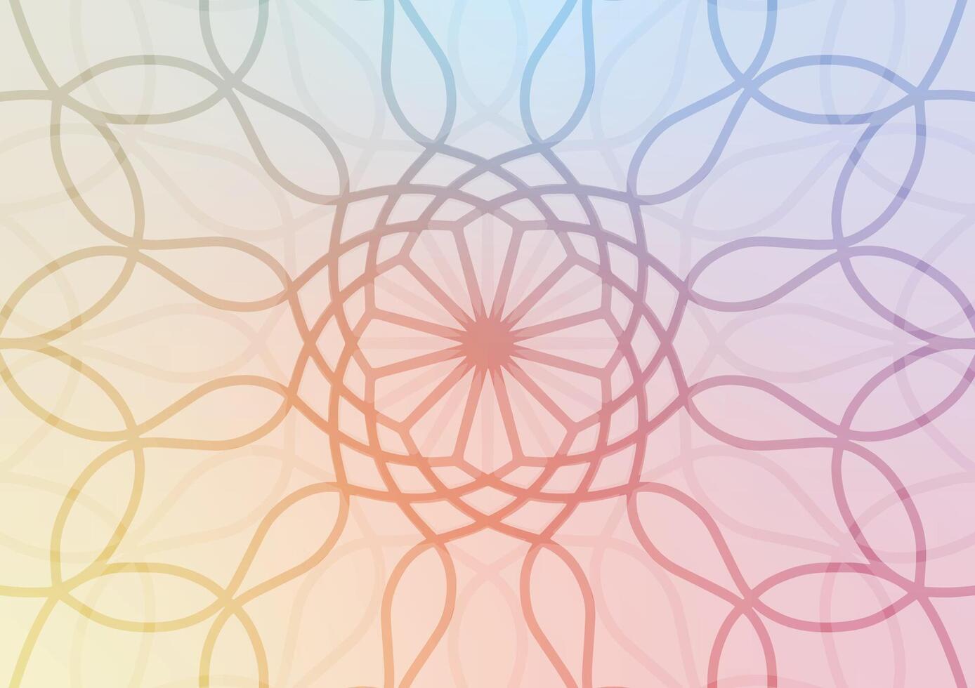 Art pastel soft mandala pattern line flower background vector