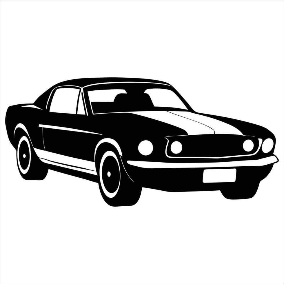 car silhouette illusration, stylish and versatile car designs art vector