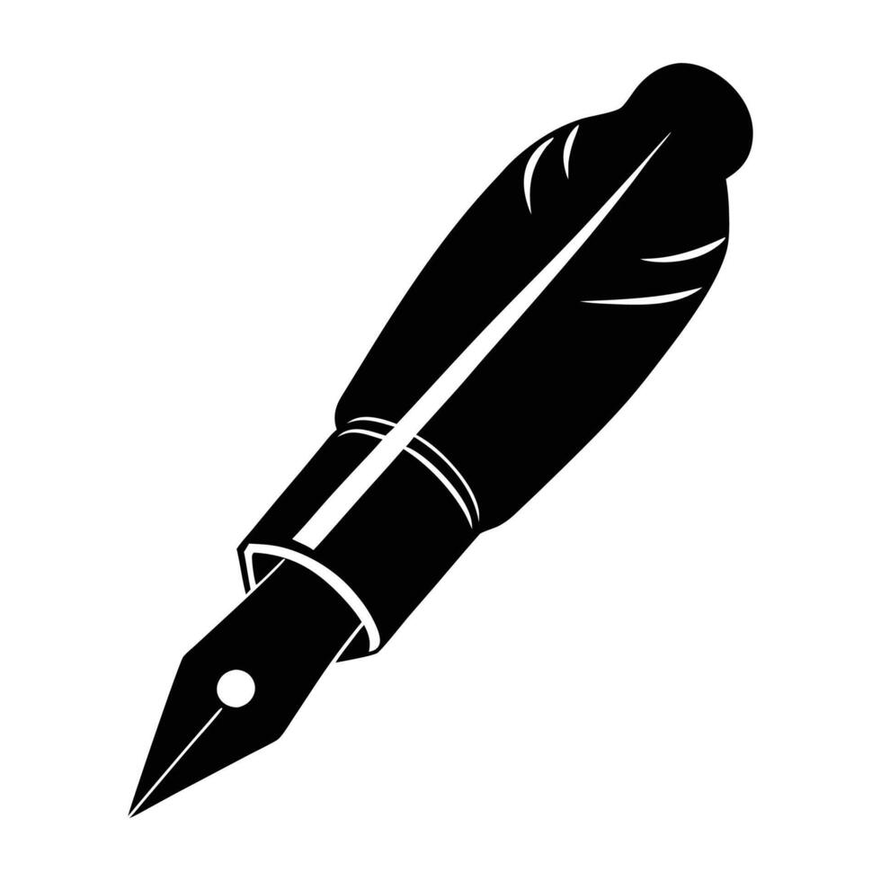 pen silhouette , stylish and versatile stationery designs vector