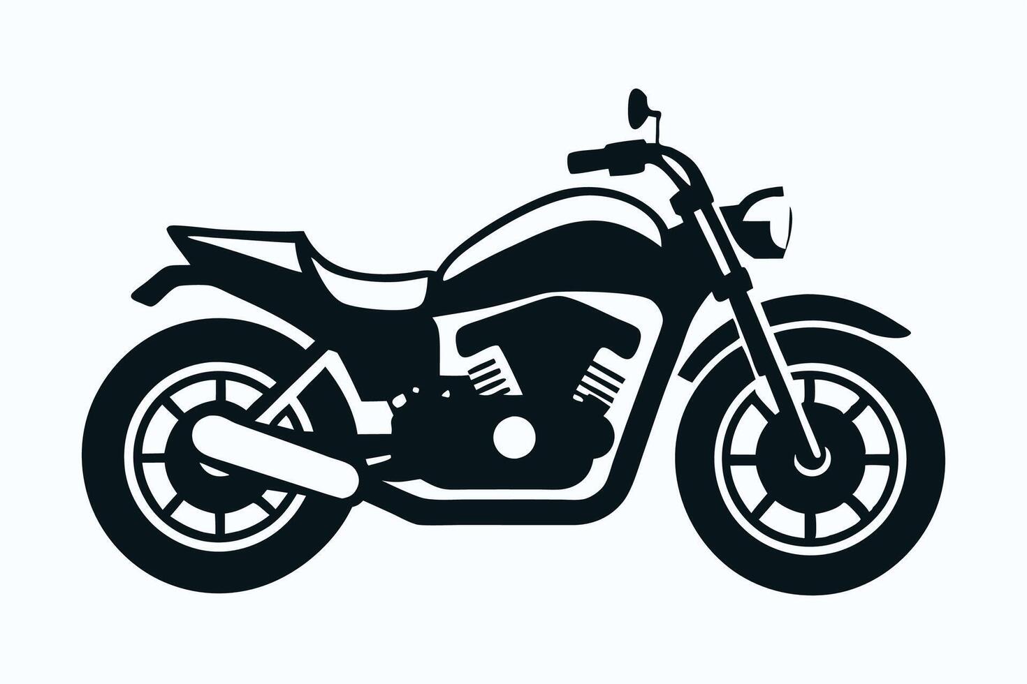 silhouette motorcycle , modern and classic bike graphics vector