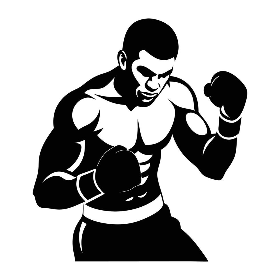 boxing poses illustration, comprehensive and precise combat stance designs art vector