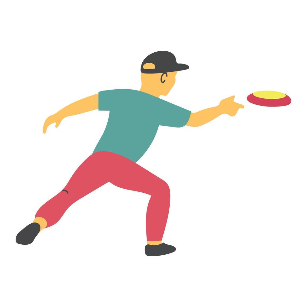Throwing frisbee icon clipart avatar logtotype isolated illustration vector