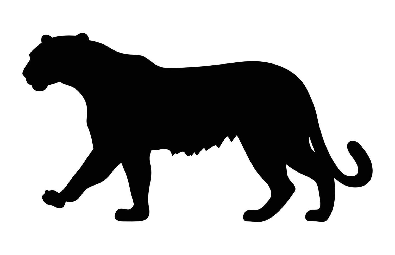 Leopard Silhouette isolated on a white background vector