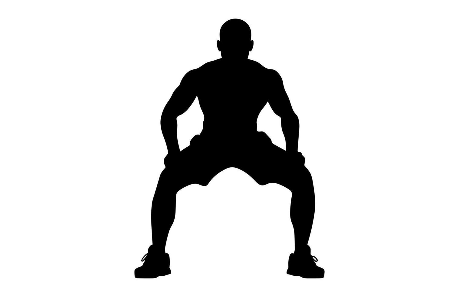 Exercise Silhouette isolated on a white background vector