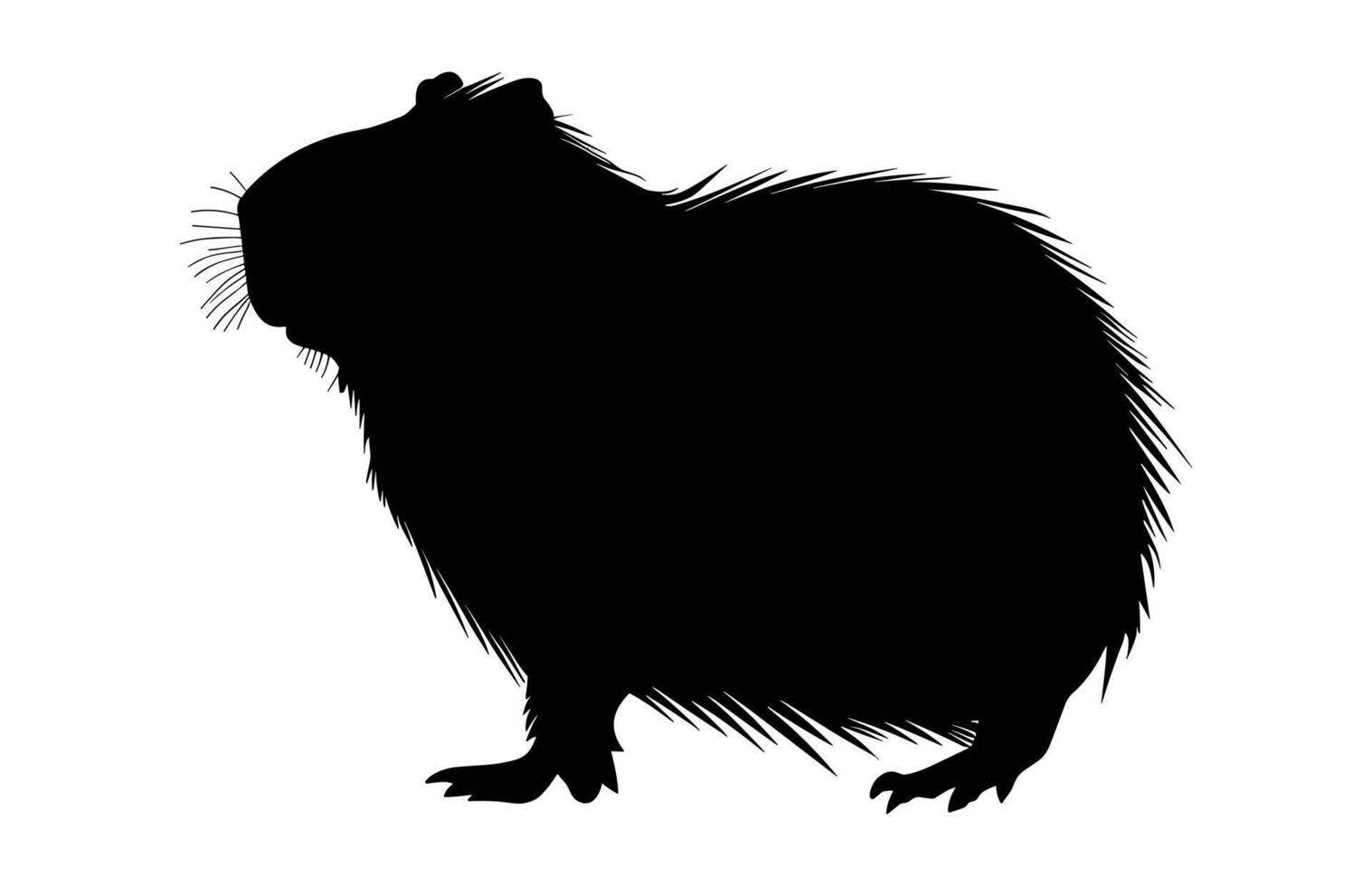 Capybara Silhouette Clipart vector