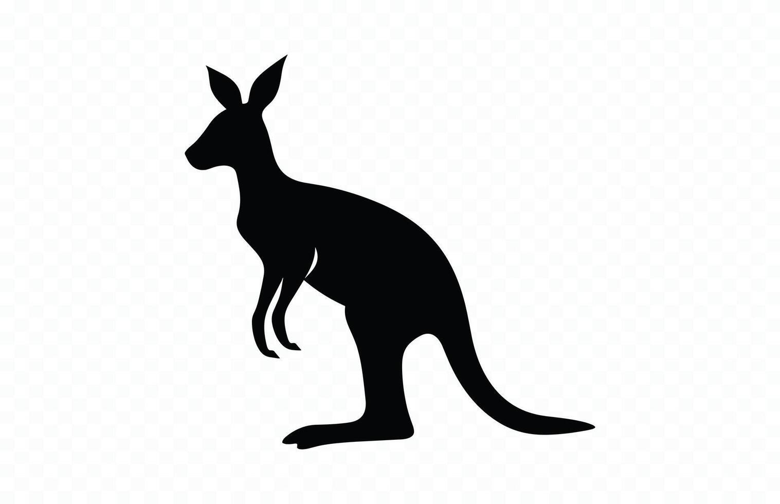 Kangaroo Silhouette isolated on a white background vector