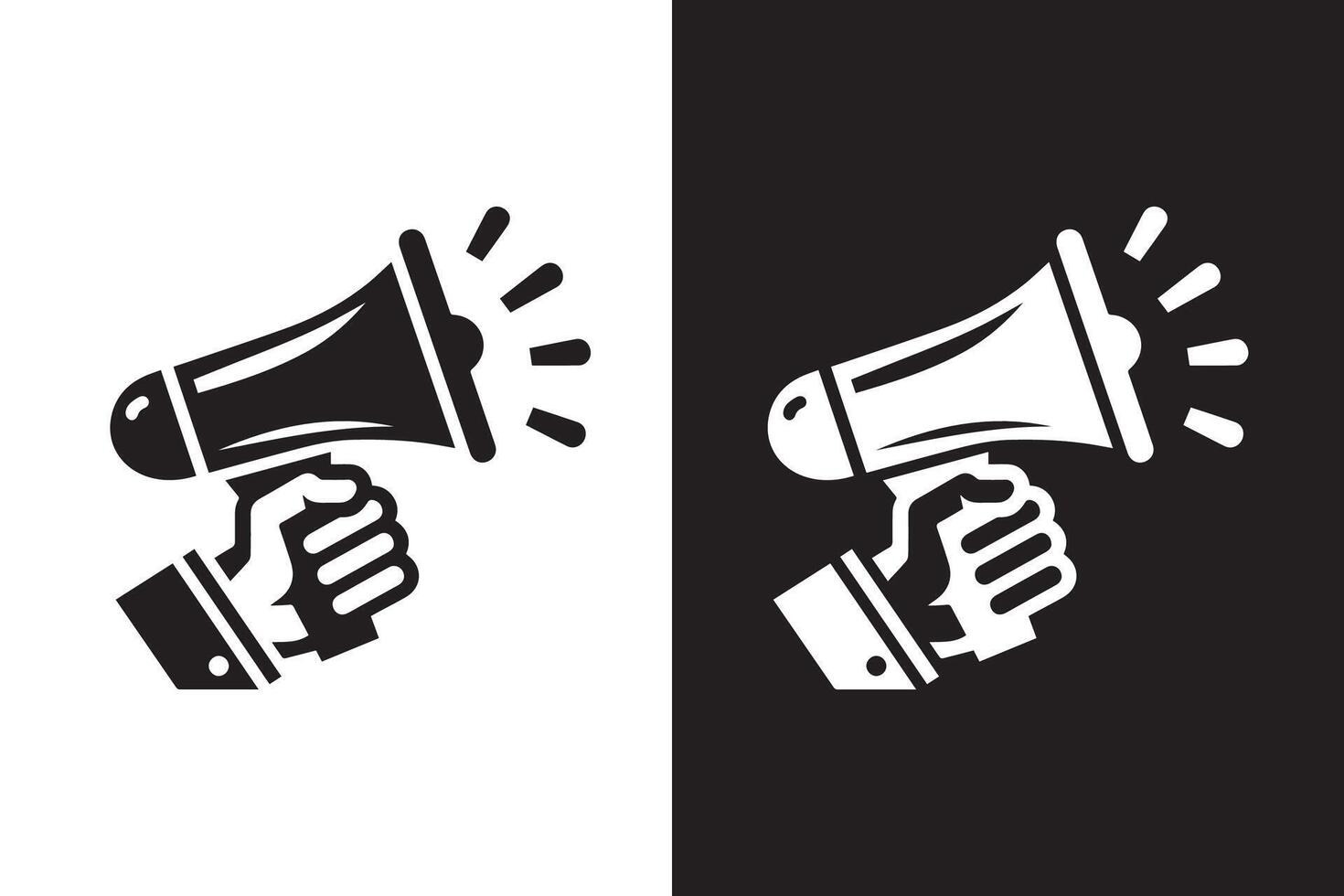 Megaphone Hand Mike Design art vector