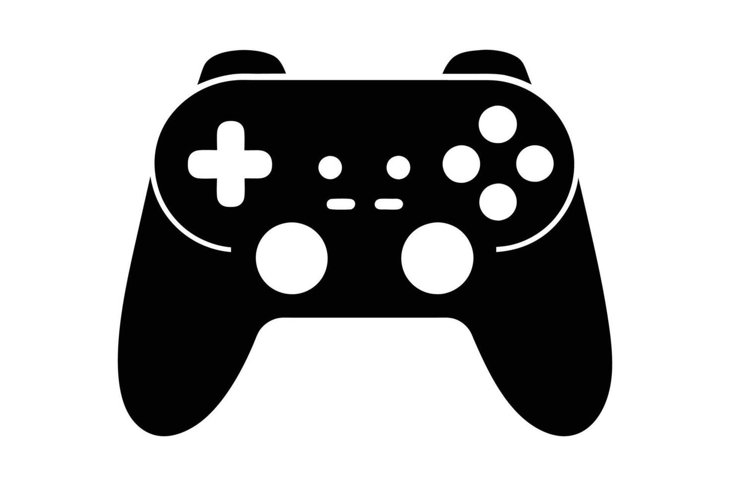 Game Controller silhouette Illustration Design art vector