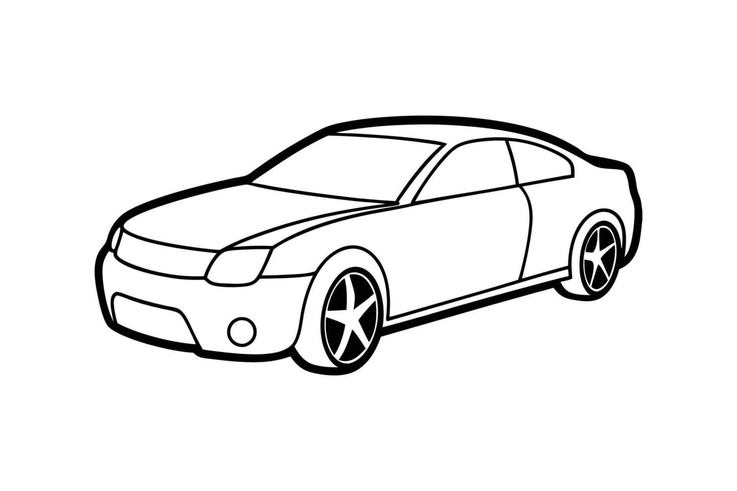 Car Line Art Illustration Design Background vector