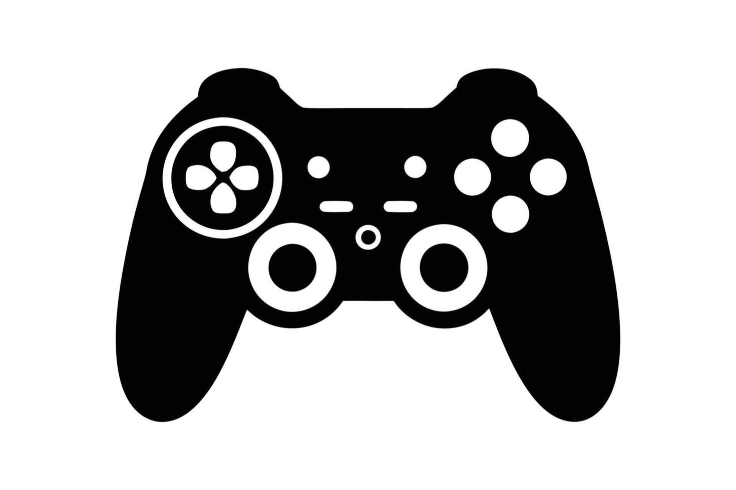 Modern Game Controller silhouette vector