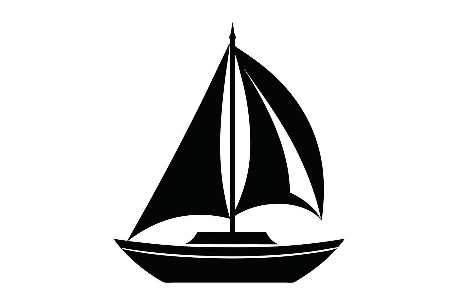 Sailboat silhouette Background art vector