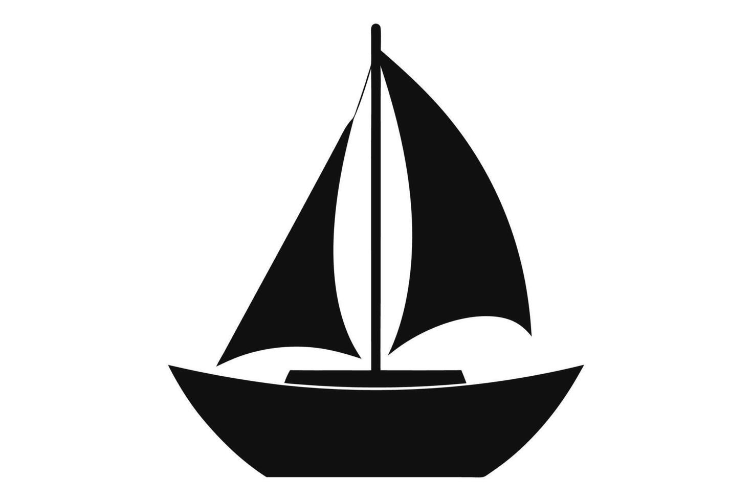 Boat silhouette Illustration Background vector