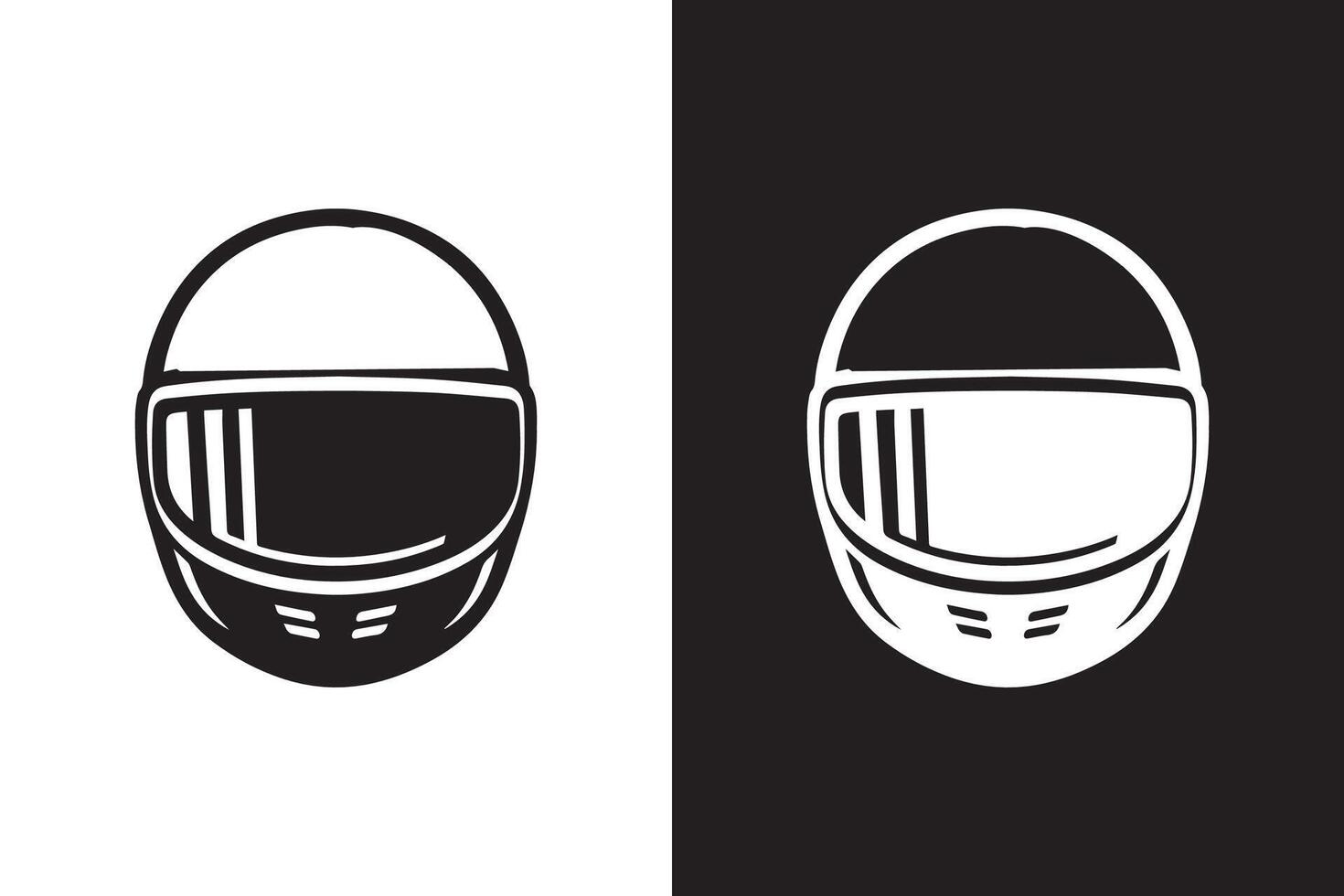 Motorcycle Helmet Design Silhouette Illustration background vector