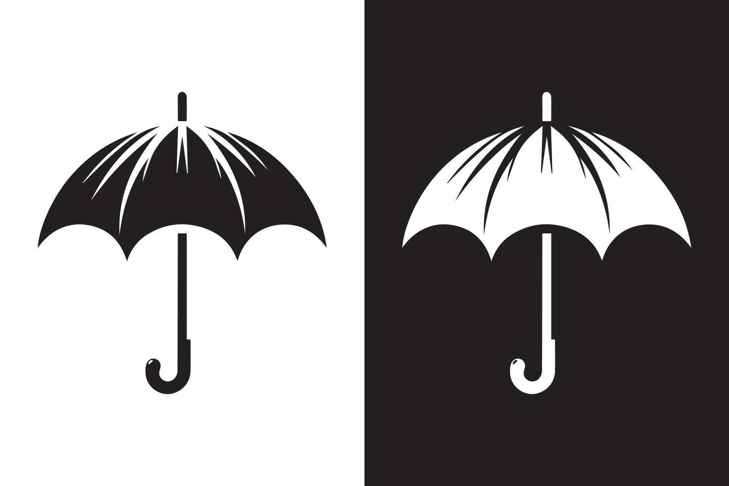 Umbrella Symbol silhouette vector