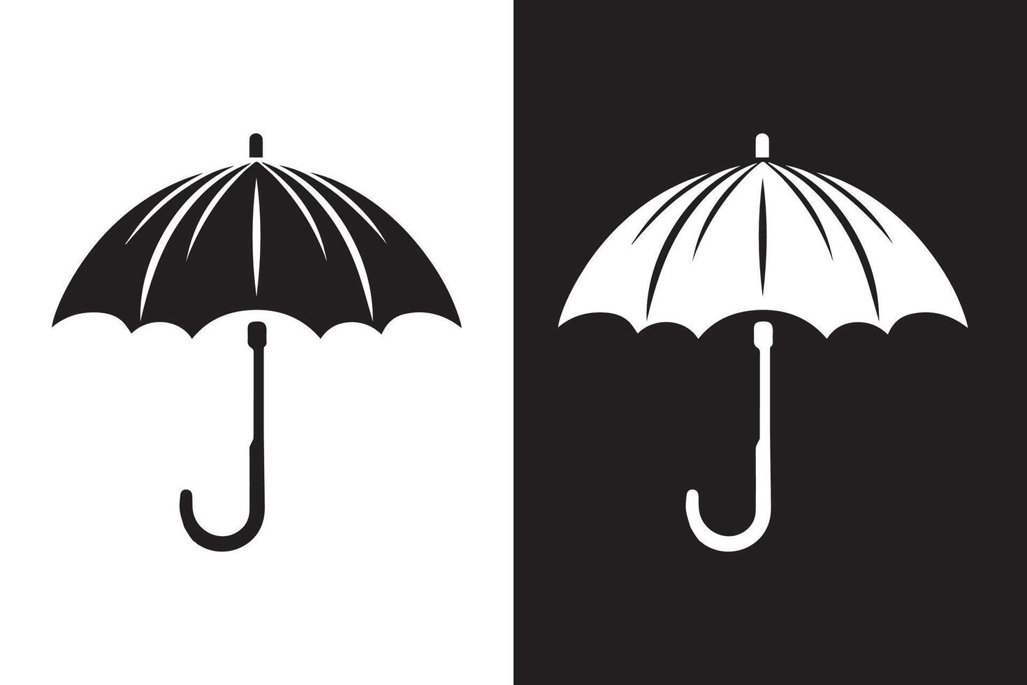 Umbrella Design silhouette Illustration vector