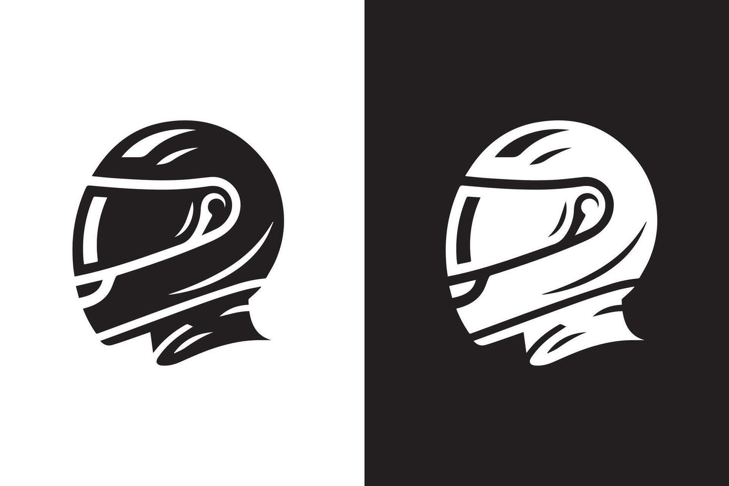 Motorcycle Helmet Silhouette Illustration background vector