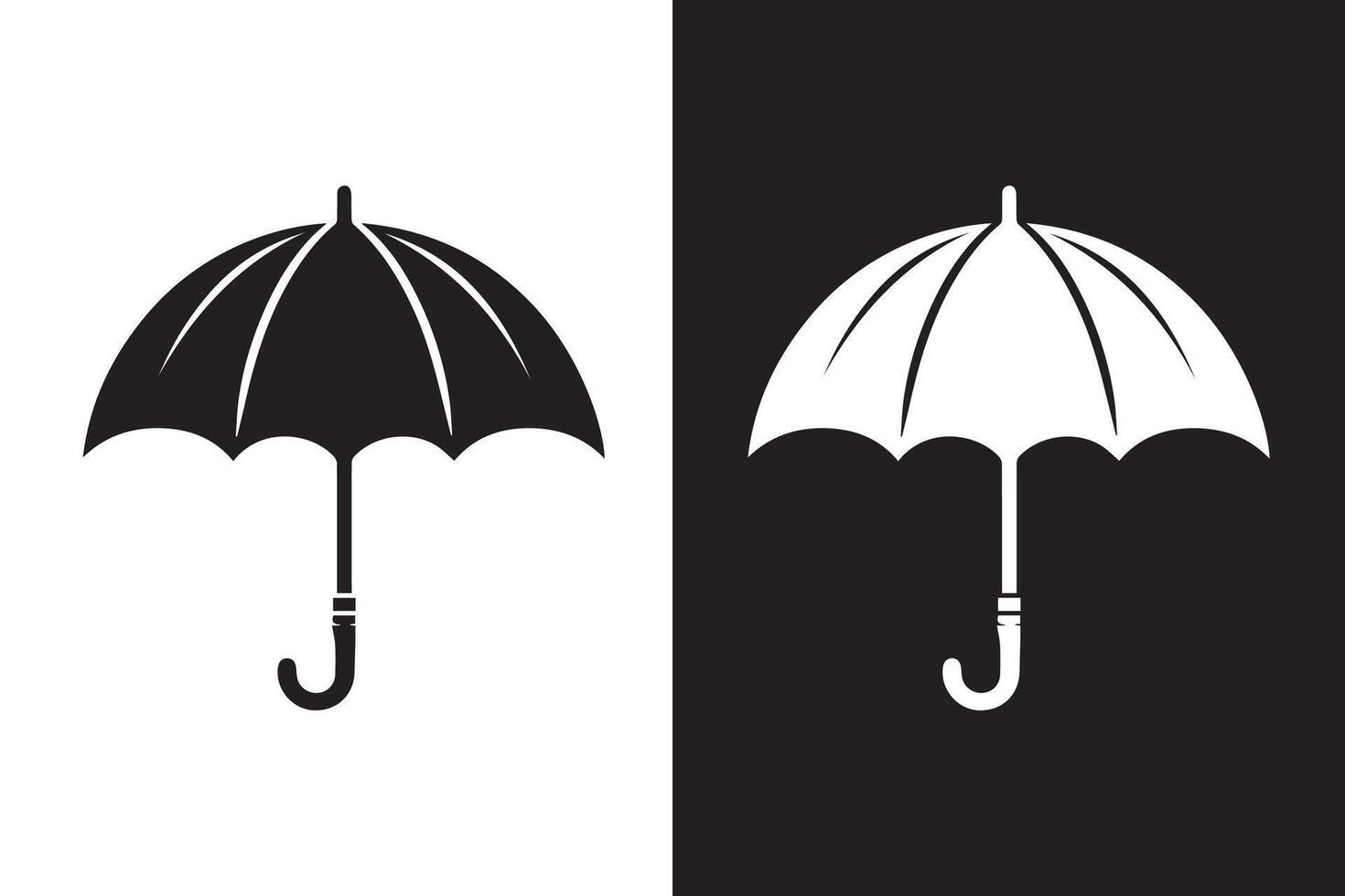 Umbrella symbol silhouette Illustration Design vector