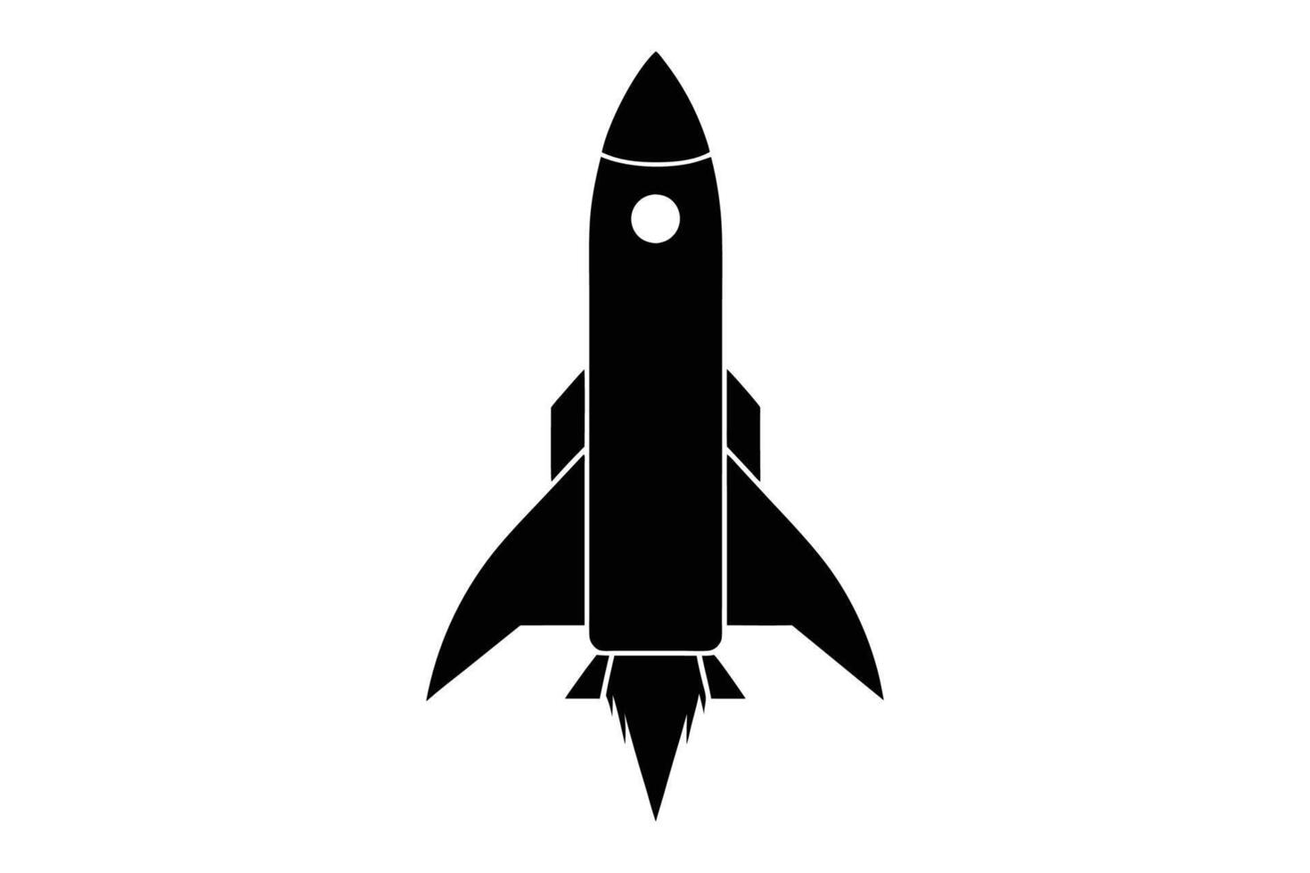 Rocket Space silhouette icon vector