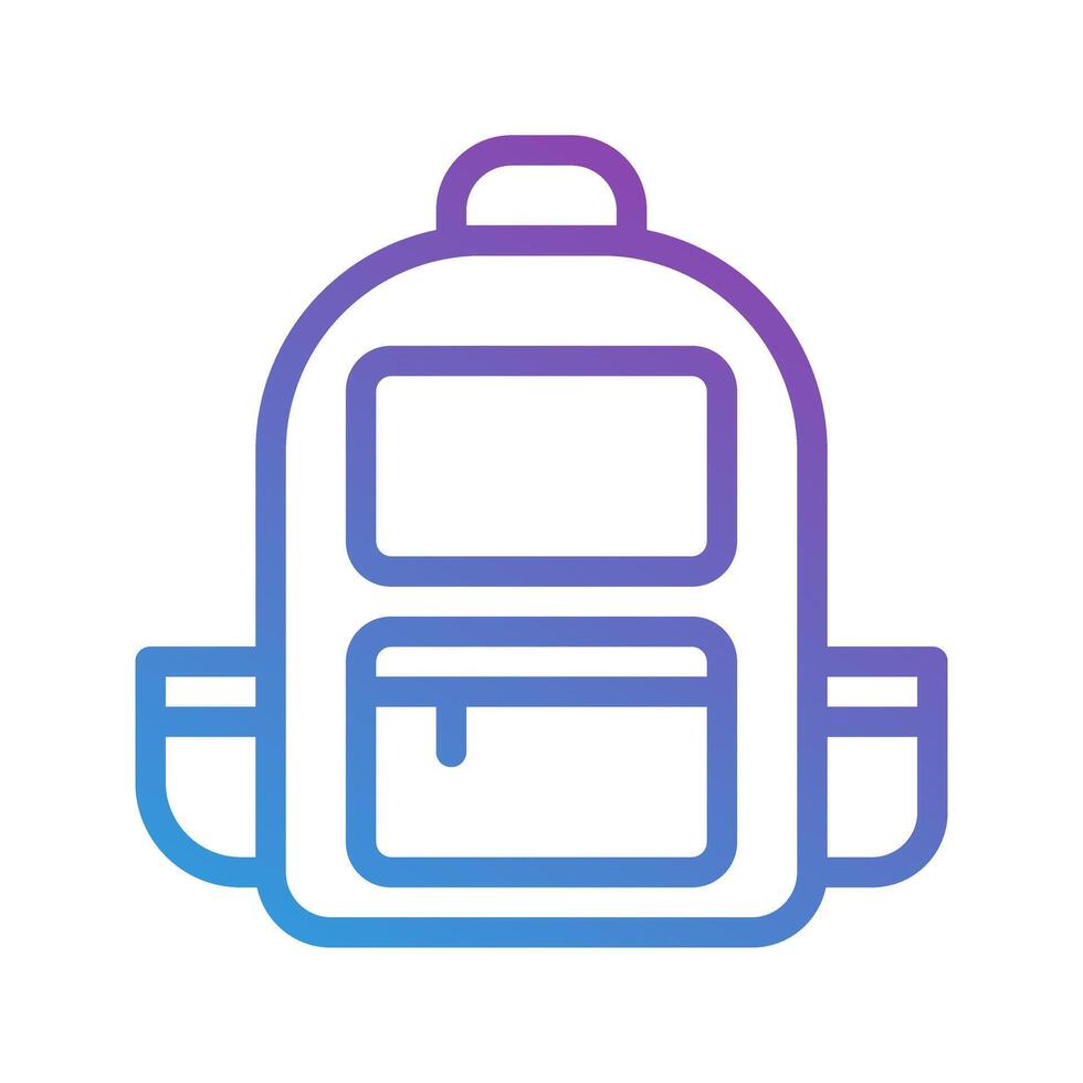 Backpack gradient icons. stylish icons for student life. editable stroke perfect for websites, ui and interfaces. vector