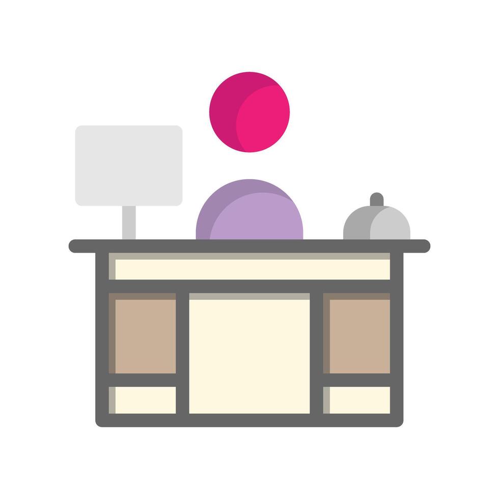 a person sitting at a desk with a computer vector