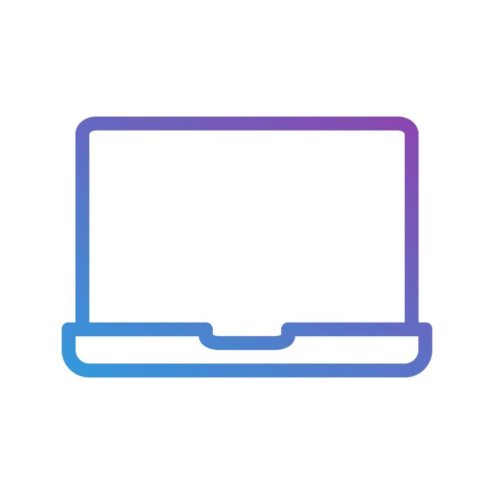 Laptop gradient icons. perfect for digital, tech, and workspaces. editable stroke, suitable for websites, UI and interfaces. vector