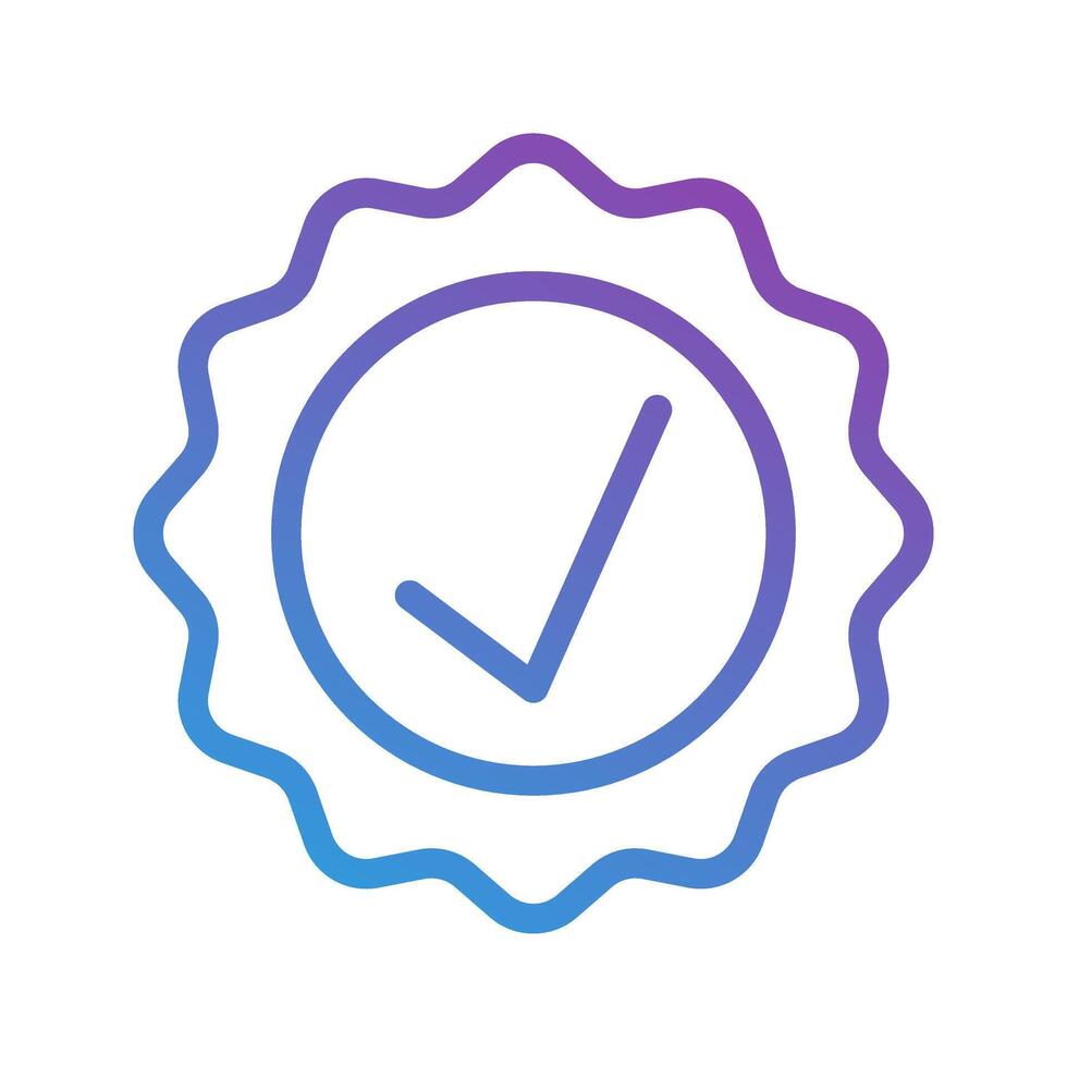 Official seal gradient icons. perfect for awards, certificates and labels. editable stroke, suitable for websites, UI and interfaces. vector