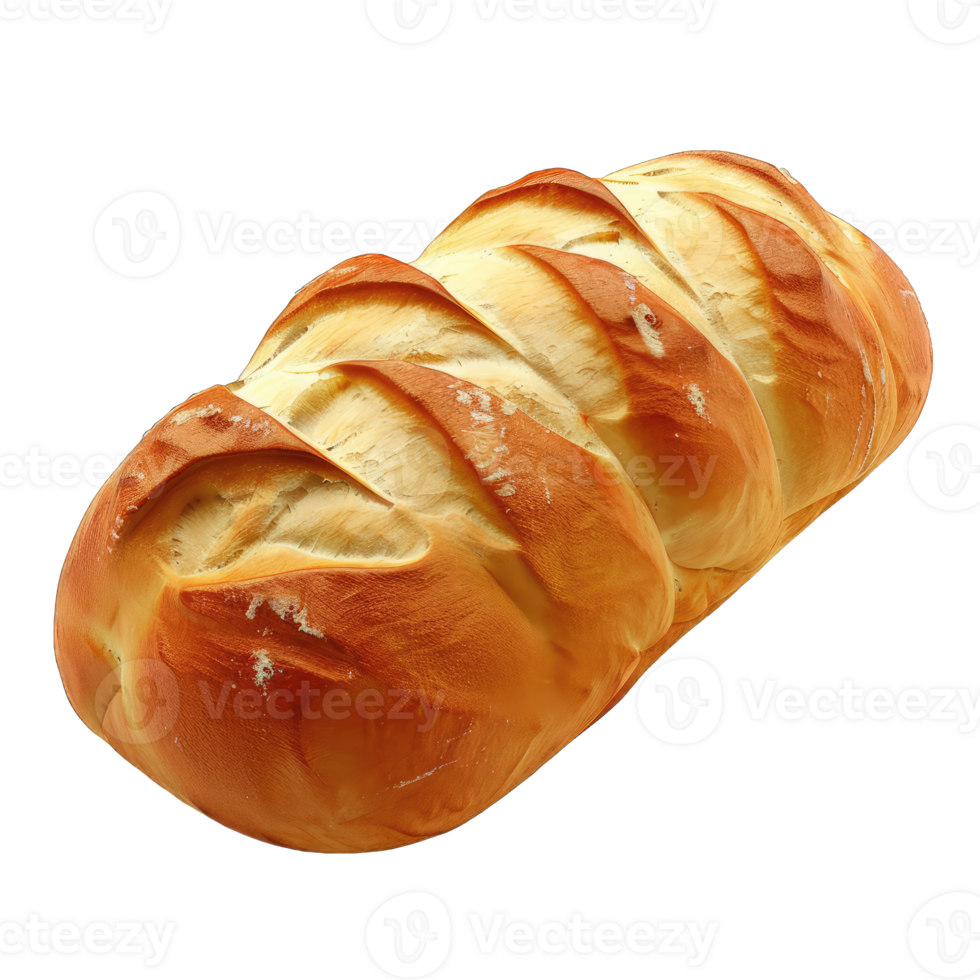 Freshly baked loaf of bread with golden crust and soft interior, perfect for sandwiches or as a side with meals. png