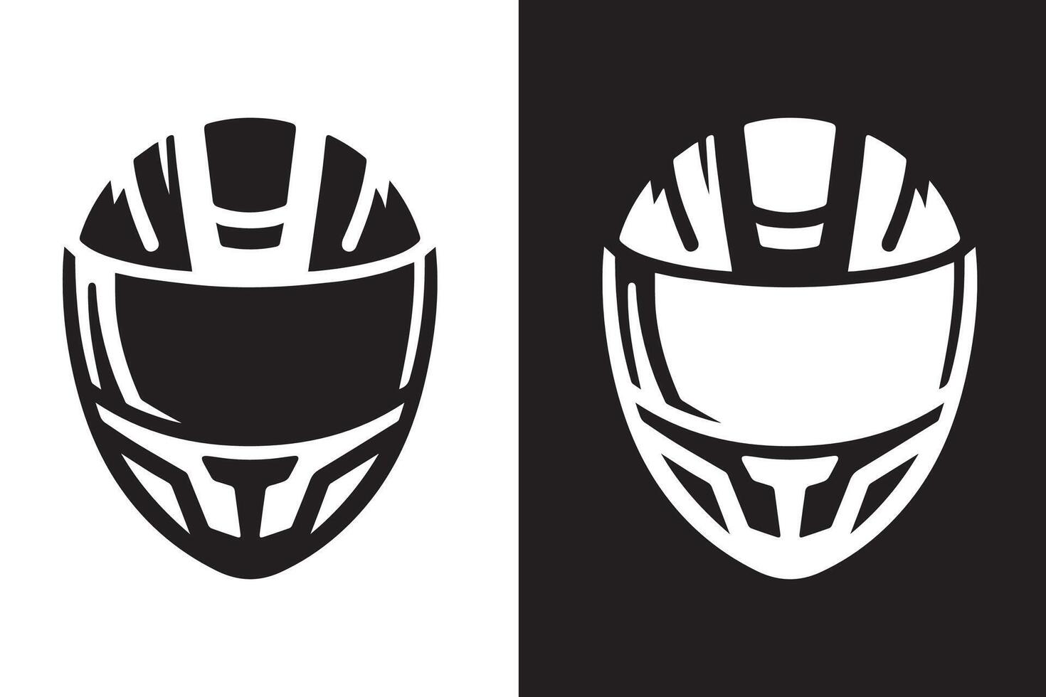 Motorcycle Helmet icon Silhouette vector
