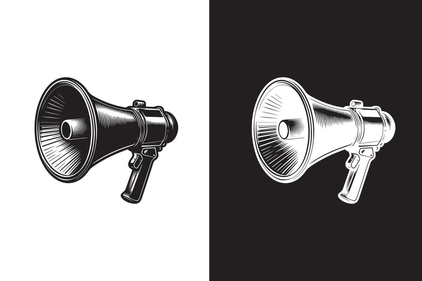 Megaphone Silhouette Design vector