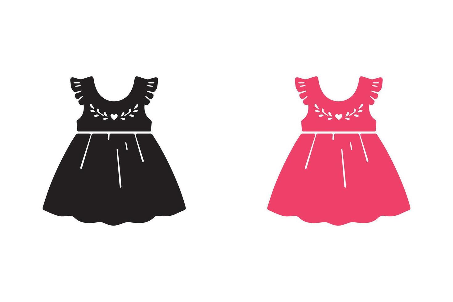 Minimalist and simple children or baby Girl dress vector