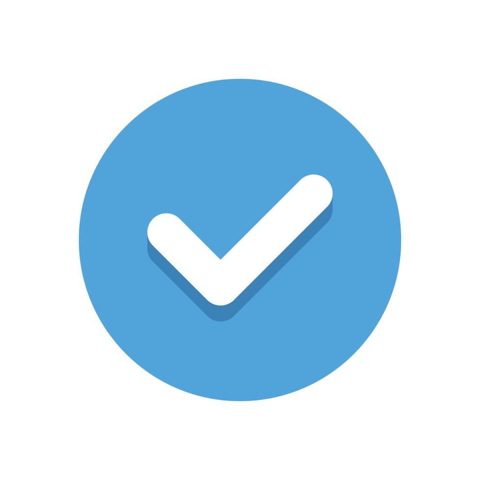 Simple icon on a theme verification tick vector