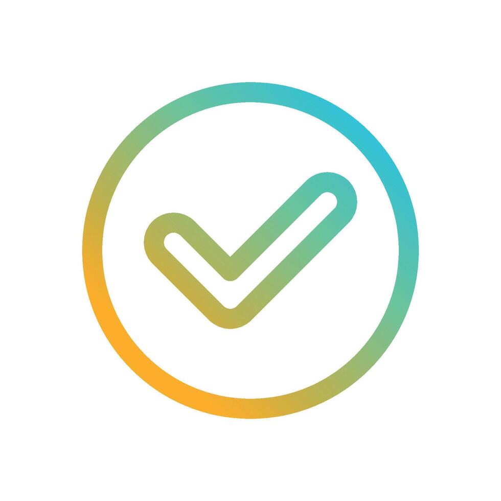 Simple icon on a theme confirmation symbol vector