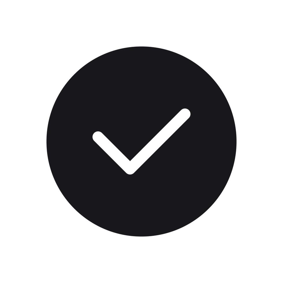 Simple icon on a theme confirmation tick vector