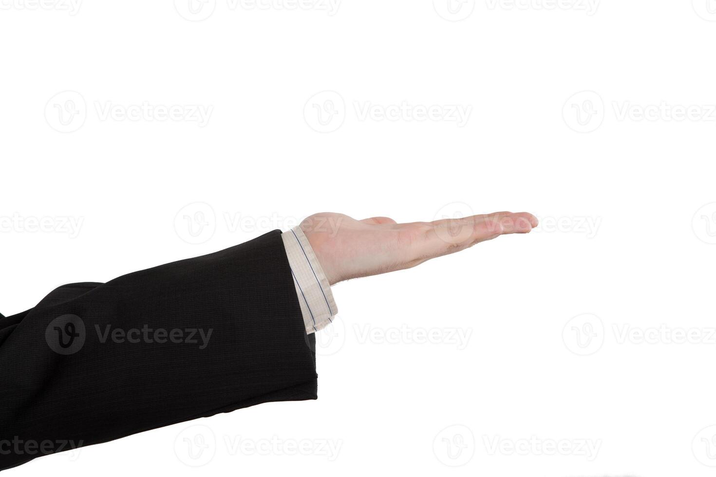 male hand palm delivers petitions photo