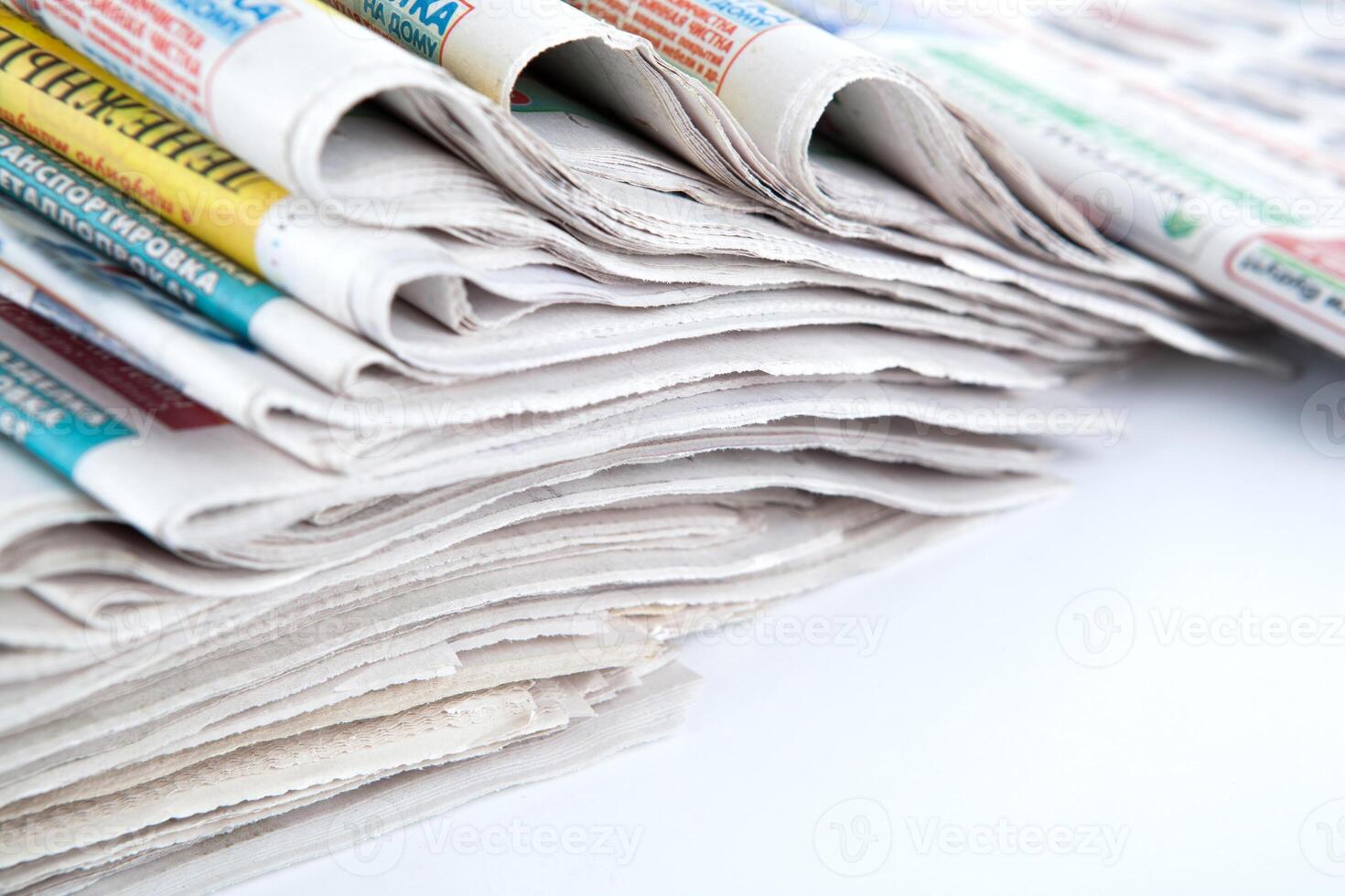 stack of newspapers close-up photo